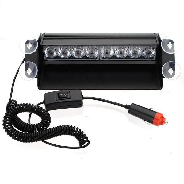 8 LED voiture Pont Dash Strobe Flash Lights Avertissement d'urgence