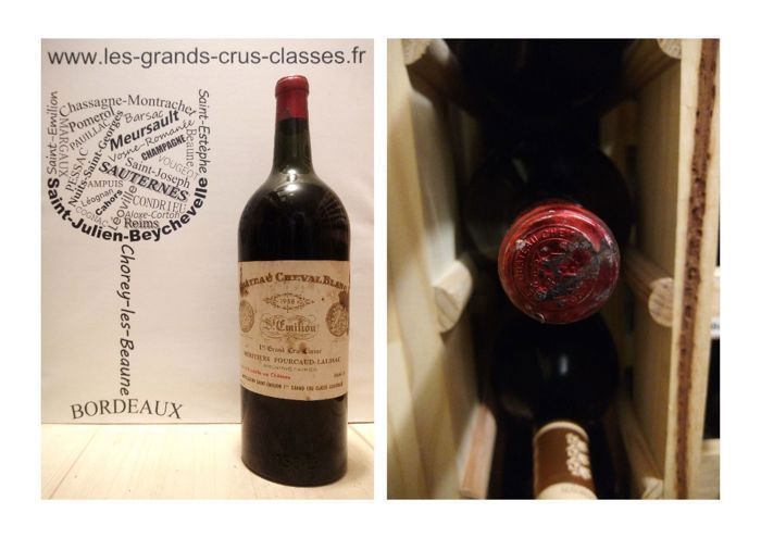Château Cheval Blanc (magnum) 1958 - Saint-Emilion Grand Cru - 1er Grand Cru classé A - 1 x 150 cl - Rouge