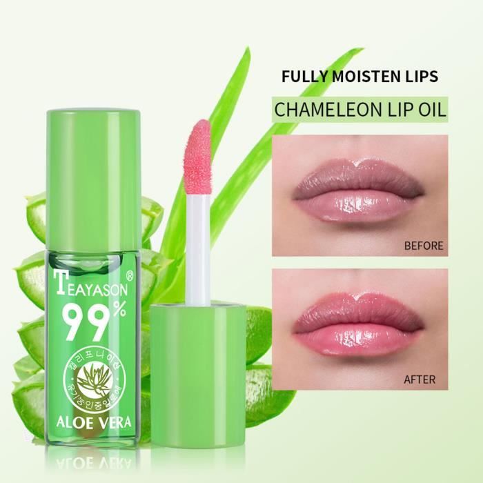Aloe Vera Lip Oil Lipstick Lip Gloss Lip Tint Baume à lèvres hydratant WRR200509081_7274
