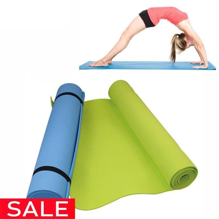 Tapis de yoga en mousse de confort EVA épais de 6 mm pour le yoga de l'exercice et le tapis de Pilates