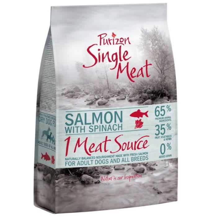 Purizon Single Meat Adult saumon, épinards - sans céréales pour chien [4 kg]