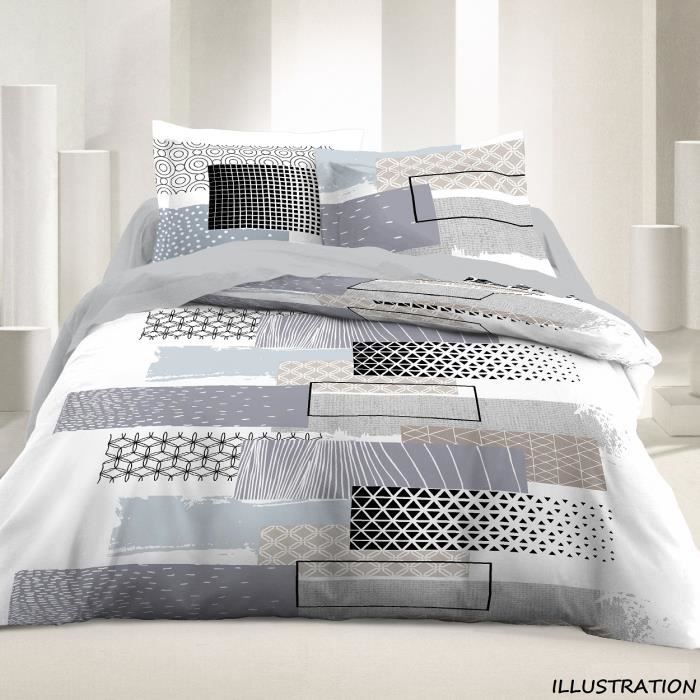 Parure de Drap 2 places 100% Coton 42 fils/cm² - ILLUSTRATION