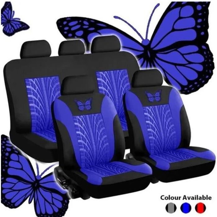 Housse Siege Voiture | Ensemble de Housses de Siège Auto Universelle | Couvre Sieges pour Avant | Lot de 4 Bleu