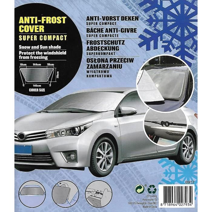 Bâche Pare Brise, 145 X 70 Bâche Pare Brise Anti Givre, Voiture Couverture de Pare-brise, Pare Soleil neige, Pare-brise Avant