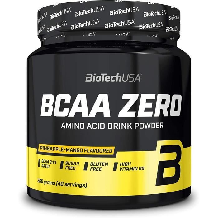 BCAA Zero 360g ANANAS MANGUE Biotech USA - Musculation Fitness