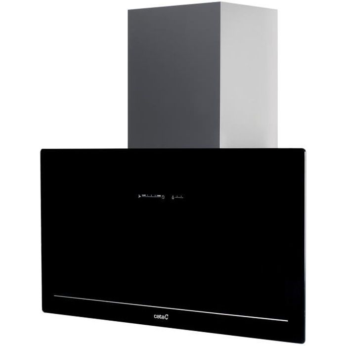 CATA Hotte décorative inclinée GOYA 900BK A+ 90cm noire