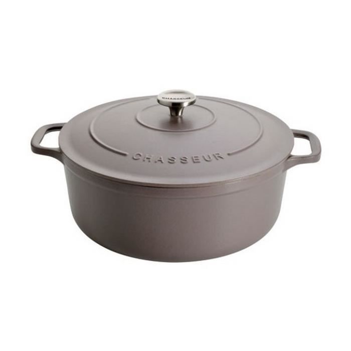 CHASSEUR - Cocotte ronde en fonte émaillée 28cm taupe - PUC472893