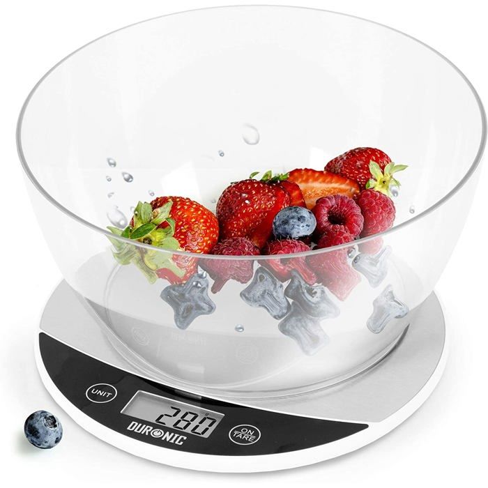 Duronic KS3000 Balance de cuisine numérique en acier inoxydable 5 kg