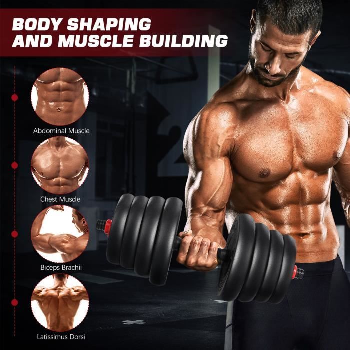 Haltère Réglables Fitness Haltères 30 Kg