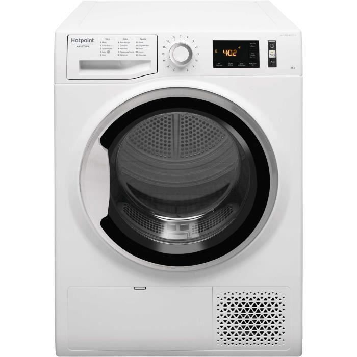 Sèche-linge pompe à chaleur HOTPOINT NTM1182SKFR - 8 Kg - Classe A++ - Blanc