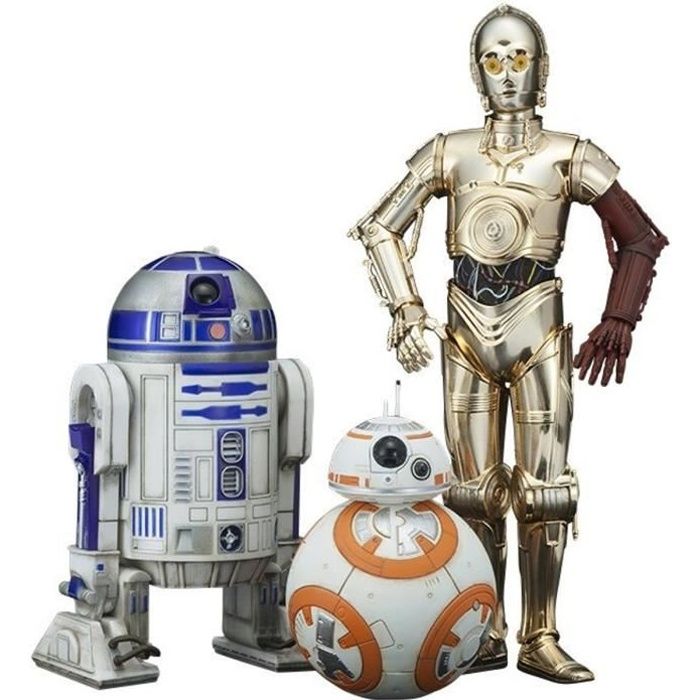 Pack de 3 statues Star Wars - C-3PO- R2-D2 et BB8 - Episode 7