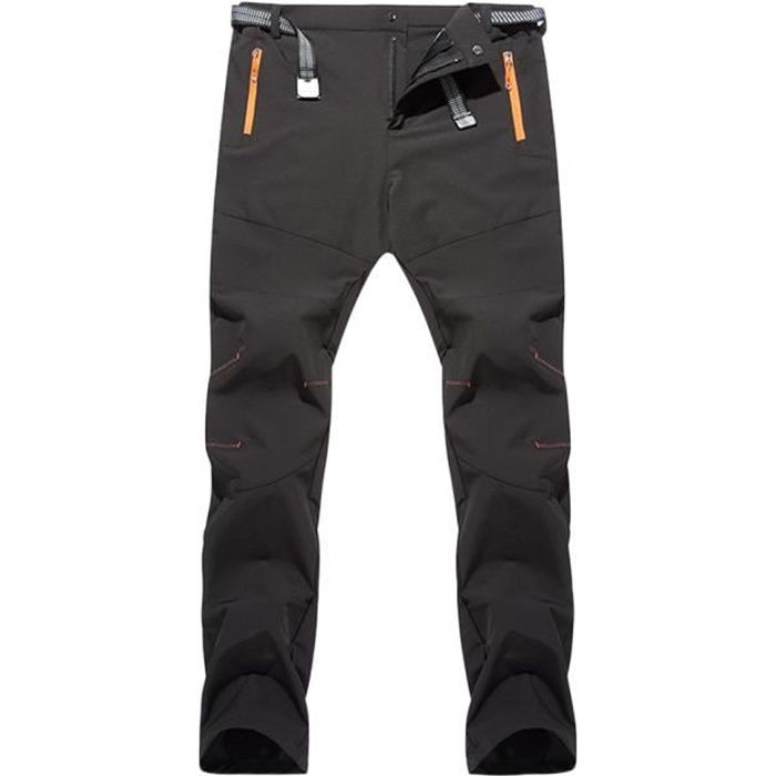 Pantalon de Travail Homme étanche Pantalon Randonnée Séchage Rapide Pantalon de Montagne Élasticité Respirant Outdoor Pantalon,Noir