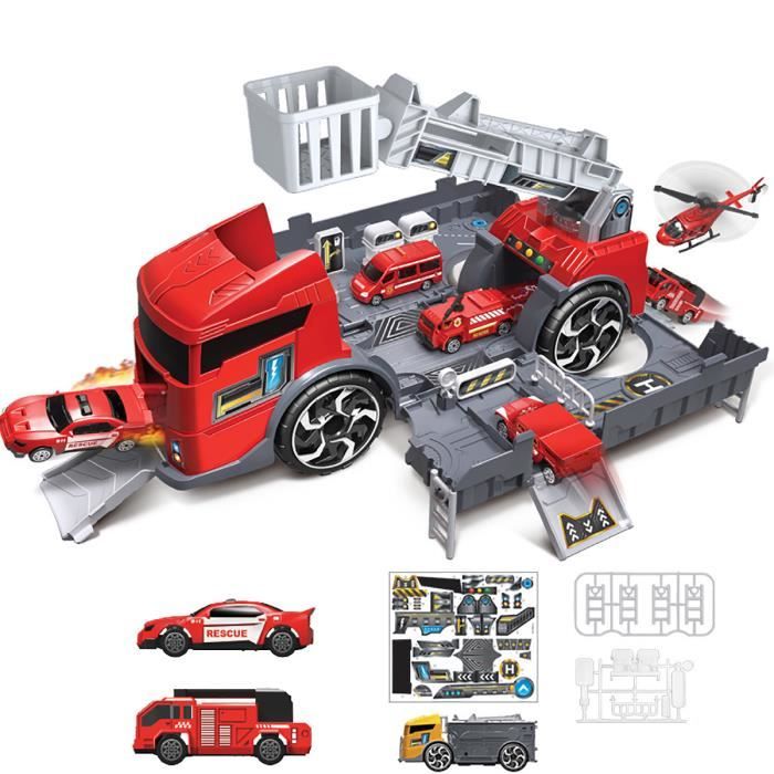 AvanC 1/24 Véhicule Voiture Jouet Voiture Inertielle Pompier Garçons Jouets pour Enfants Cadeau Camion de pompiers