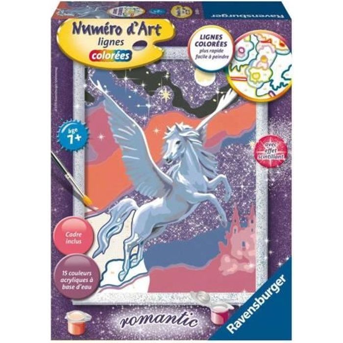 Ravensburger - Numéro d'art - moyen - Etincelant Pégase - multicolore