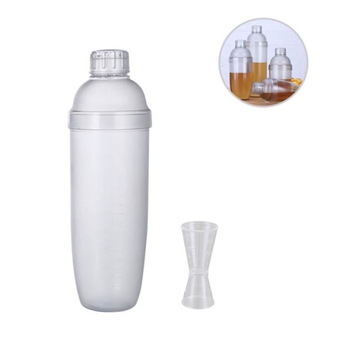 2 pcs Mélangeur Tasse PC Résine Transparent Pot Shake À Cocktail Shaker Barre Claire Thé Vin Crépine Avec Couvercle Avec BLENDER