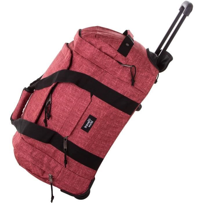 TRAVEL WORLD Sac à Roulettes 53 Cm Couleur Rouge Foncé