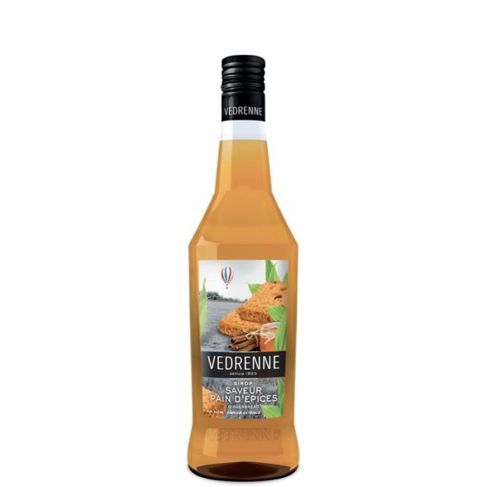 Sirop Saveur Pain d'épices VEDRENNE 70cl - Gourmand et épicé