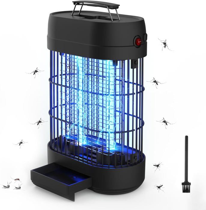 Lampe Anti Moustiques 20W 4200V - Tue Mouche Électrique UV, Portée 150m², Intérieur
