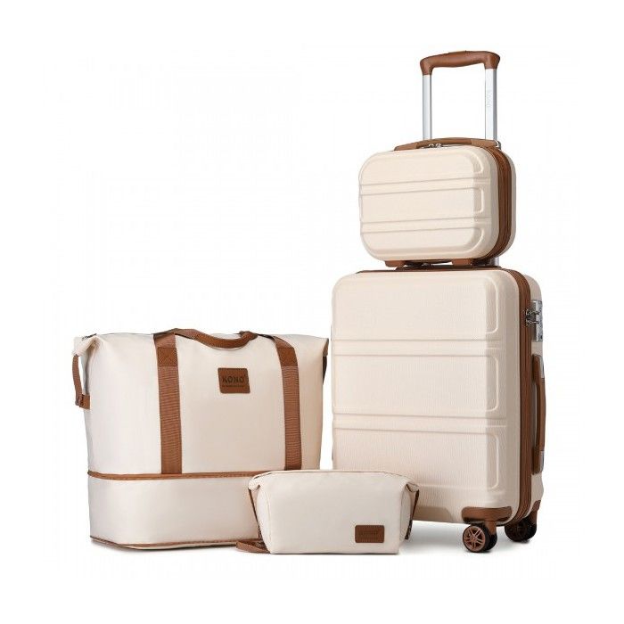 Kono Set de Valises de Voyage Rigide Bagage Cabine 55cm avec
