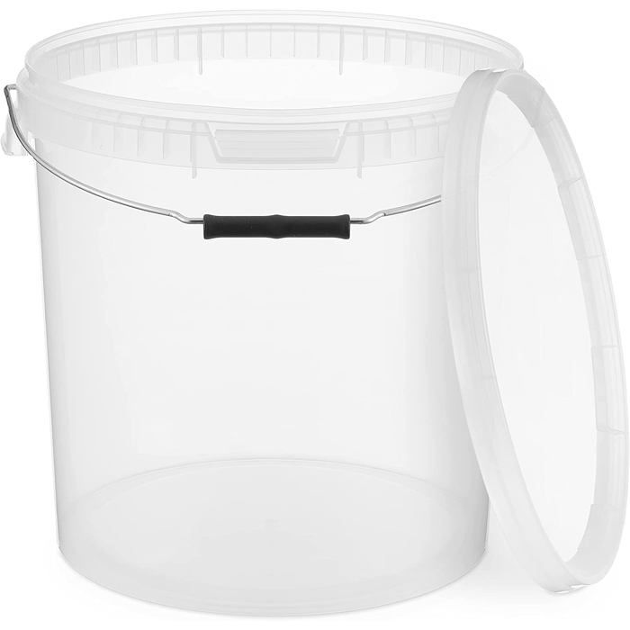 POSH Seau De 5 L - En Plastique Transparent De Qualité