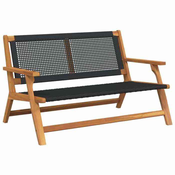 vidaXL Banc de jardin Bois d'acacia solide - vue 3