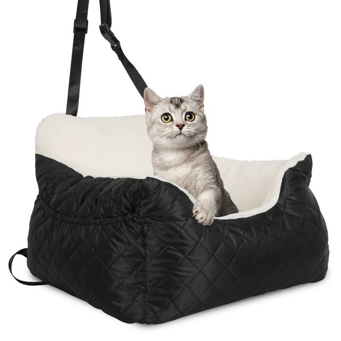 Comparer les prix de Yaskilosiu Siège de voiture pour chiens respirant Installation facile réglable Blanc+Noir CAISSE DE TRANSPORT - CAGE DE TRANSPORT