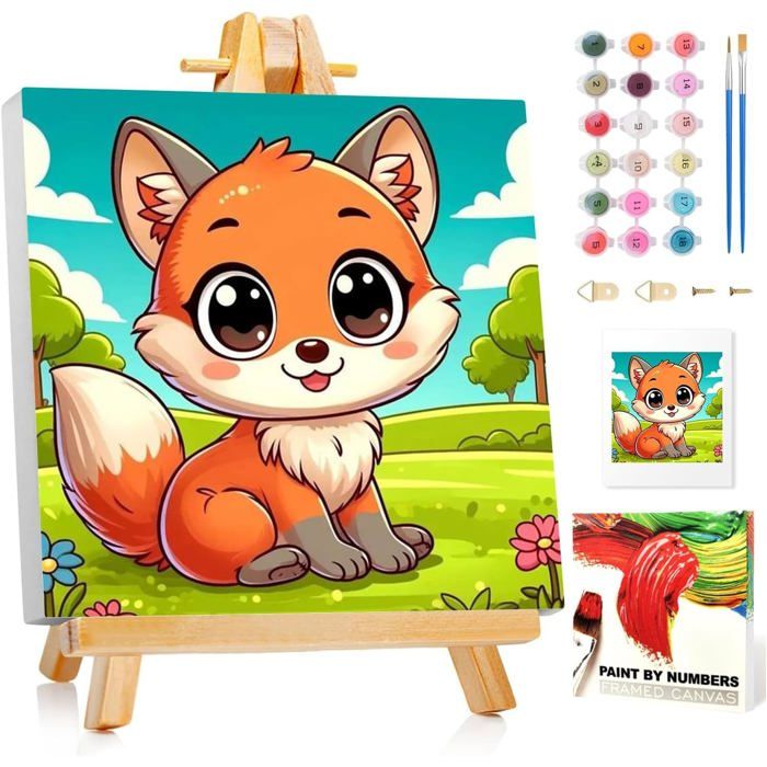 Mafenr Art Rugby Peinture Numero Enfant Avec Cadre et Chevalet, Rugby Peinture par Numero Enfant, Peinture par Pour la Décoration de la Maison 20x20cm