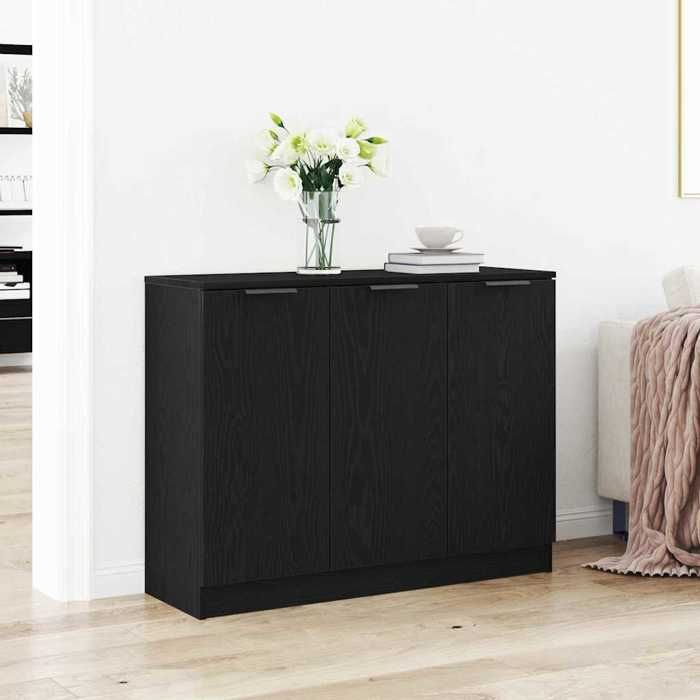 vidaXL Buffet Chêne noir 905 x 30 x 70 cm Bois dingénierie 862740