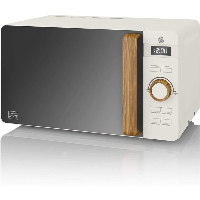 Micro-ondes - Swan - Nordic - 20 L - 800 W - 6 Niveaux de Puissance - Décongélation - Swan