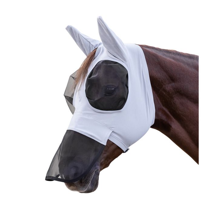 Comparer les prix de Masque anti-mouches pour cheval avec protection nasale Waldhausen Puck - Gris - XFull