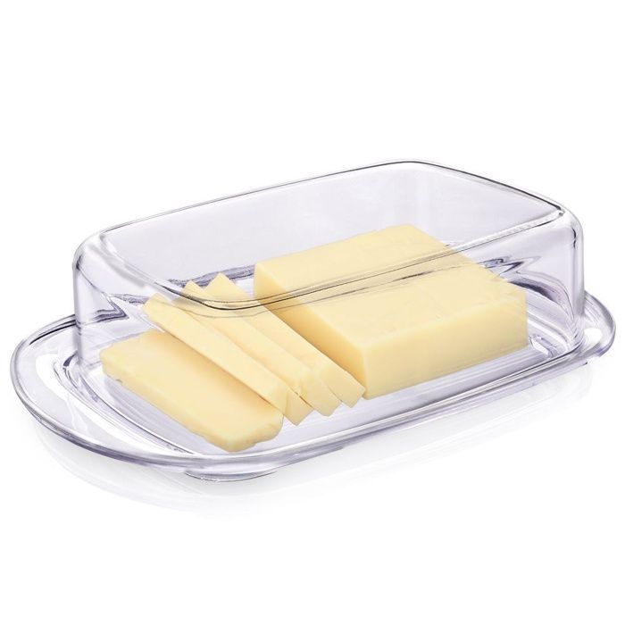 Beurrier en plastique - EXCELLENT HOUSEWARE - 175x115x45 cm - Transparent - Couvercle inclus