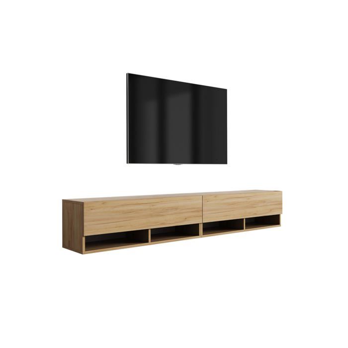 Meuble TV : (2 x 100) Chêne Craft 200 × 32 × 34 cm