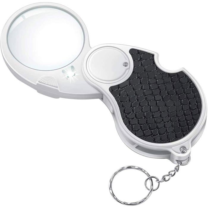 Loupe Pliante éclairée 30x - Taille Or, Compacte, Pour Lecture Et Petits Travaux