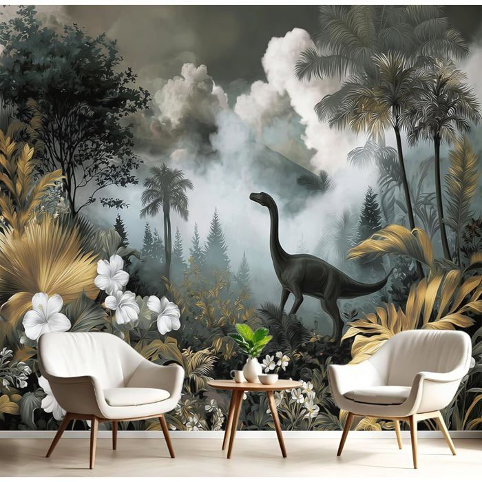 Papier Peint Panoramique Plantes Palmiers,Papier Peint 3D Motif Jungle ...
