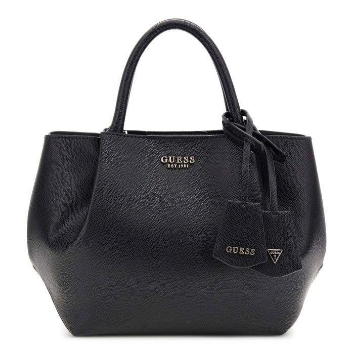 GUESS Sac à main noir pour femme - Amorette Girlfriend Satchel 320410