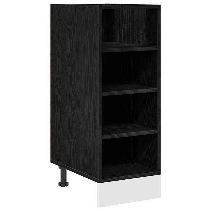 Meuble de cuisine bas - GKO - Riga - Chêne noir - 30x44 5x81 5 cm - Grand espace de stockage - 4 étagères - Durable