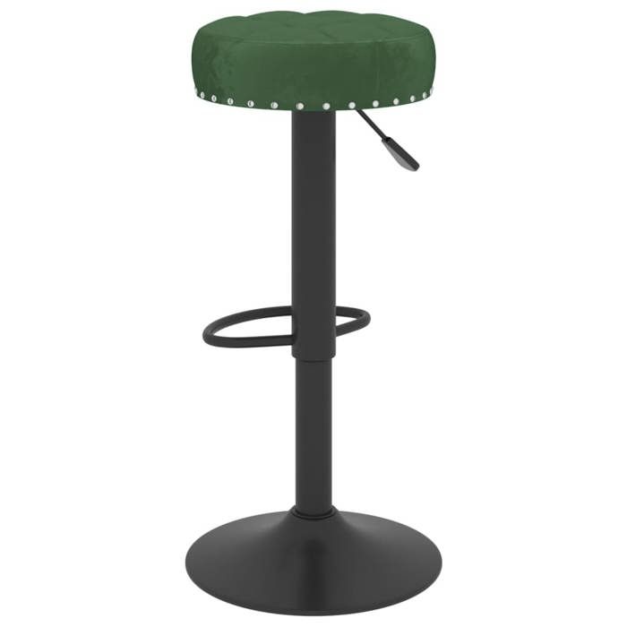 TOP 2026 Tabourets de bar lot de 2 - Meuble de bar - pour 2 personnes - vert foncé velours - 38.5x38.5x(63 - 83) cm TT363