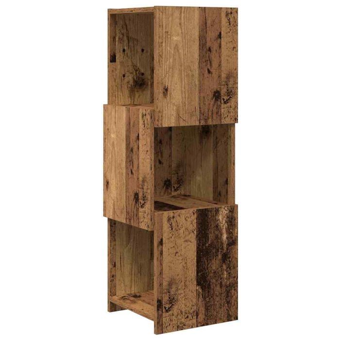Meuble dangle en bois dingénierie - vidaXL - Blanc - 305x30x95 cm - 3 étagères - Bois recyclé - Design moderne