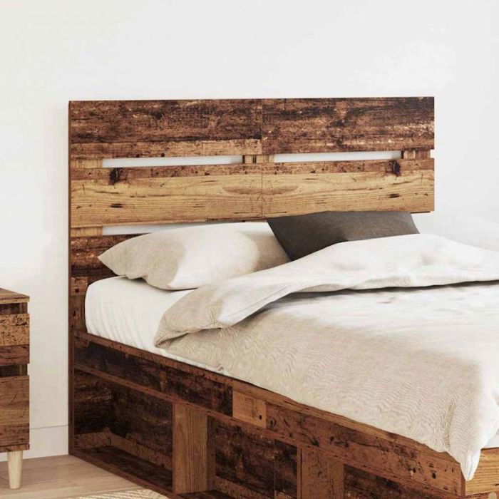 Lit complet - meuble et sommier et matelas Vidaxl Tête de lit Bois ancien 120 cm Bois dingénierie