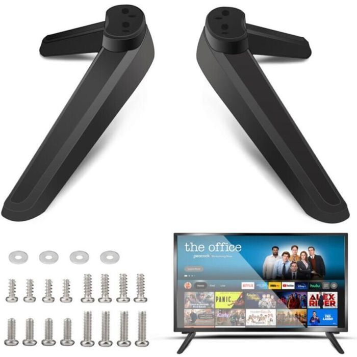 Pieds de base TV universels support TV avec vis support de base TV de remplacement noir