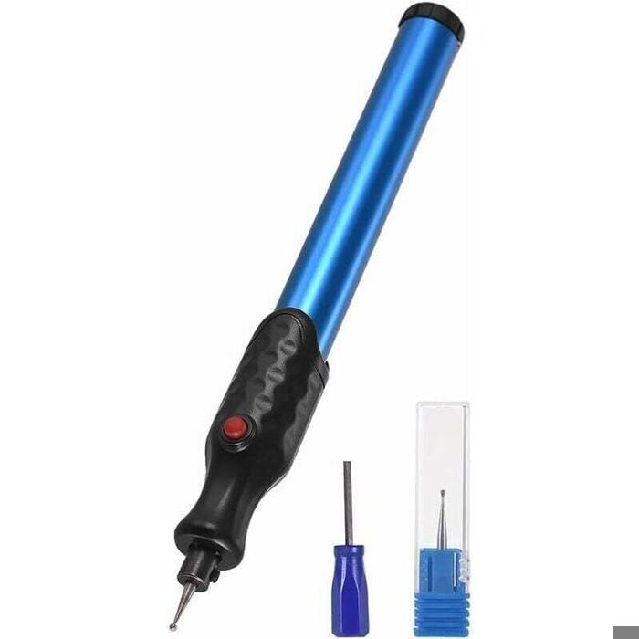 Stylo de pyrogravure - PZCC - Sans fil - Pointe diamant durable - Moteur 23 000 t/min - Compact et ergonomique