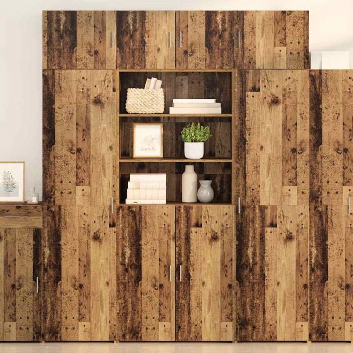 Buffet - bahut - enfilade Vidaxl Haut Armoire Bois Ancien 80 x 42 5 x 185 cm Bois dingénierie