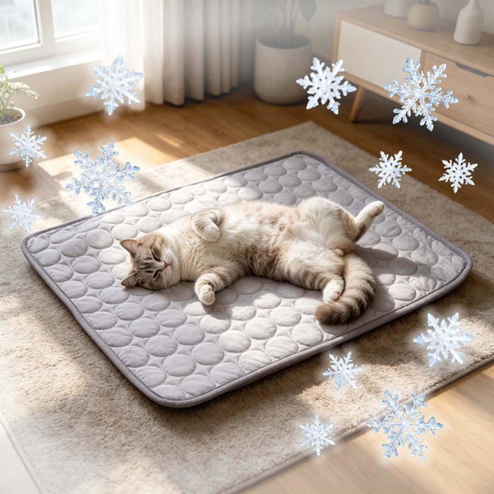 Tapis rafraîchissant polyvalent et résistant pour chats et chiens –Coussin rafraîchissant portablelavable et résistant aux morsures