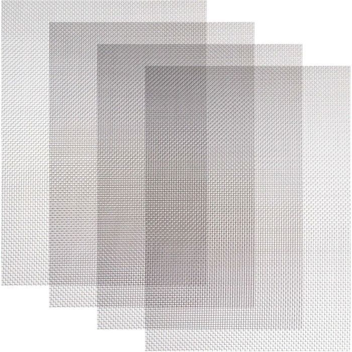 Grille anti-rongeurs - PZCC - Lot 4 (300×210 mm) - Acier inoxydable 304 - Maille 1 mm - Haute résistance