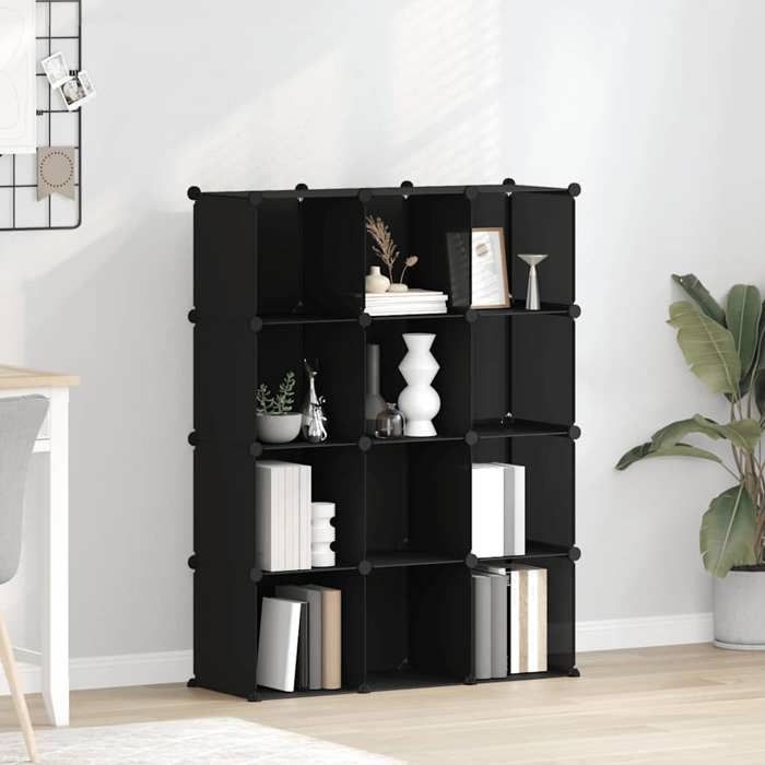 Cubes de Rangement - COCO - Étagère de rangement - PP - noir - 945 x 315 x 123 cm - 1(2 pcs)s365075