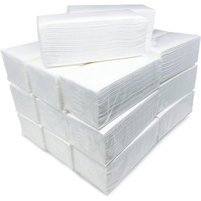 Essuie-mains pliage en Z - lot de 3000 feuilles en papier essuie mains (20 x 150)