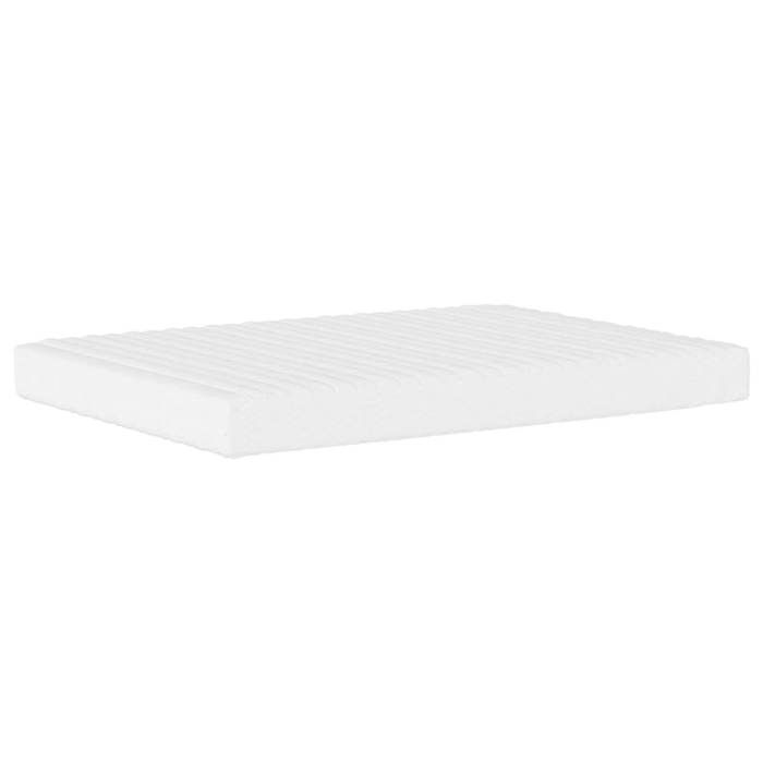 Matelas en mousse blanc 120x200 cm dureté H2 H3 Pour chambre（53589)