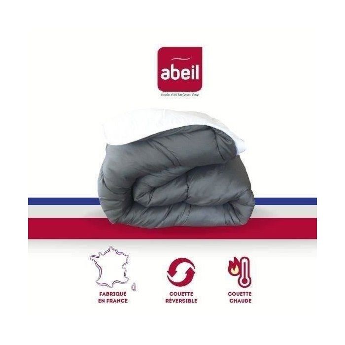 ABEIL Couette chaude Bicolore 240 x 260 cm et