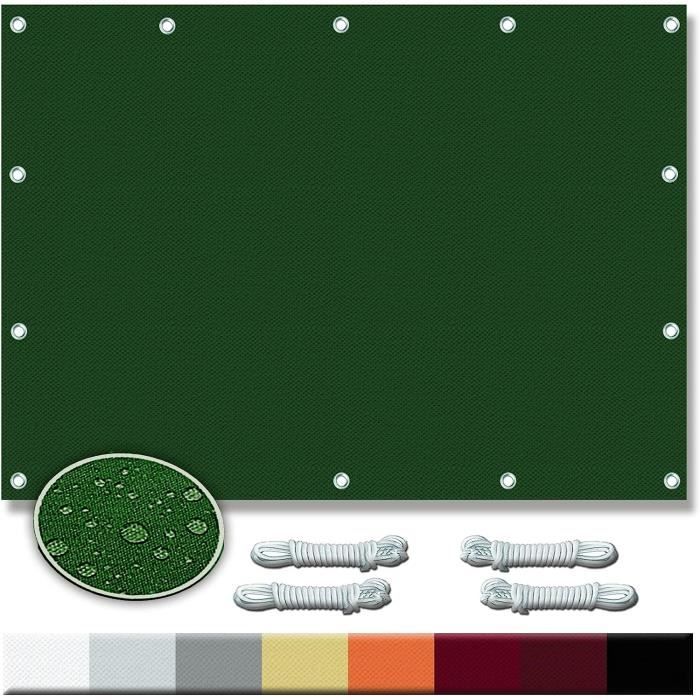 Voile D'Ombrage Rectangulaire 2.5x3m HDPE - Protection UV 95% - Pour Jardin, Terrasse - Anthracite