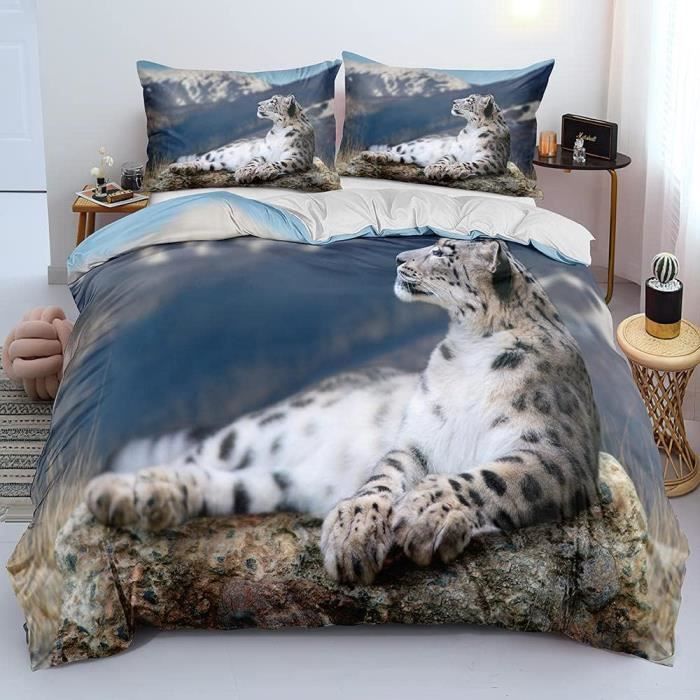 Parure De Lit Enfant 90x190 Phonxia - Housse Couette Renard 140x200cm - Microfibre Douce